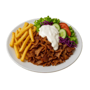 Döner Teller mit Salat, Pommes & Soße