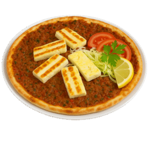 Türkische Pizza mit Halloumi